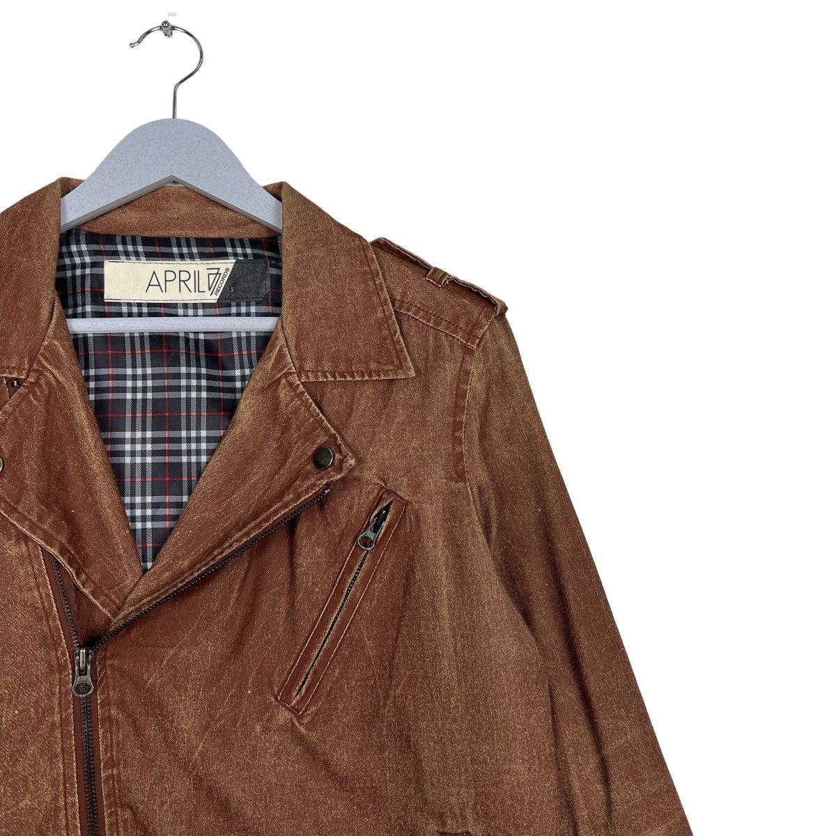 April 77 🔥 APRIL 77 Record Double colar MOTO RIDER JACKET Size US S / EU 44-46 / 1 - 6 Thumbnail