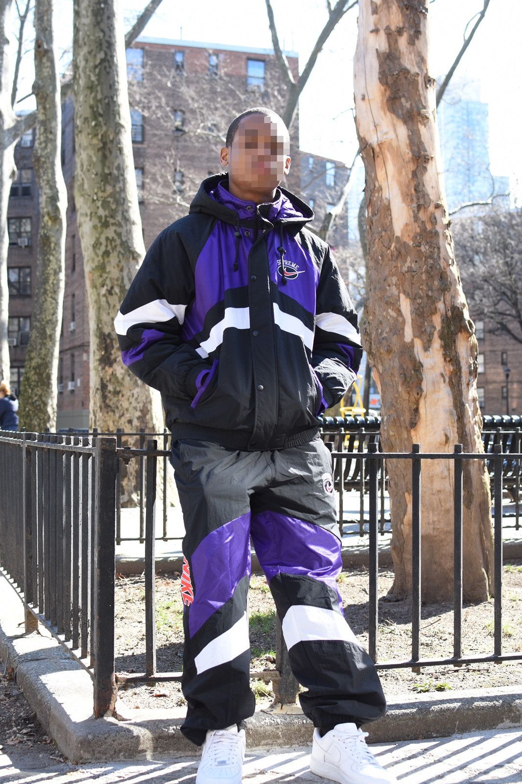 Supreme Nike Hooded Sport Jacket Purple