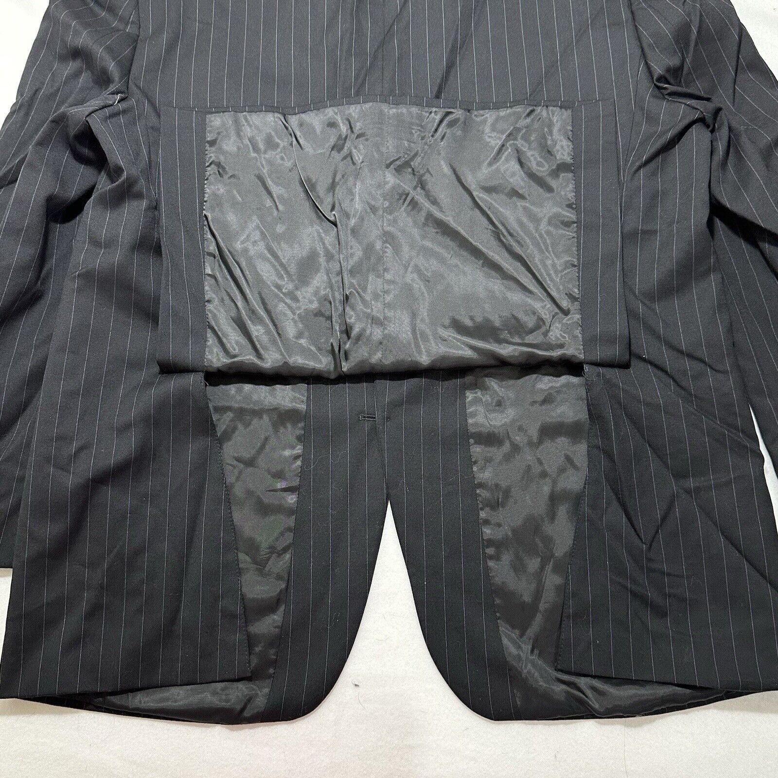 Chaps Chaps Suit Jacket Men's 46LWool Black Pinstripe Sport Coat Size 46L - 17 Thumbnail
