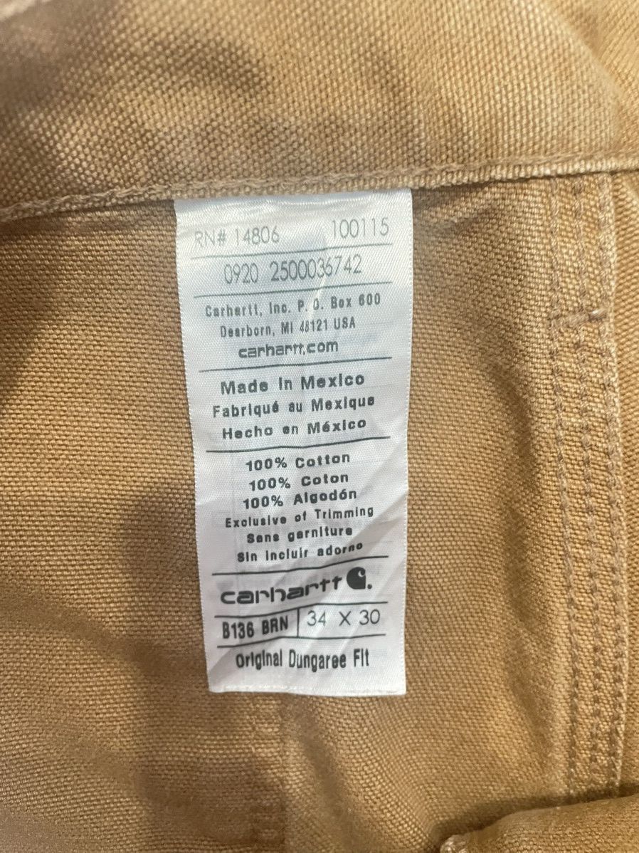Carhartt Custom repaired Carhartt double knee B-136 BRN Size US 34 / EU 50 - 5 Thumbnail