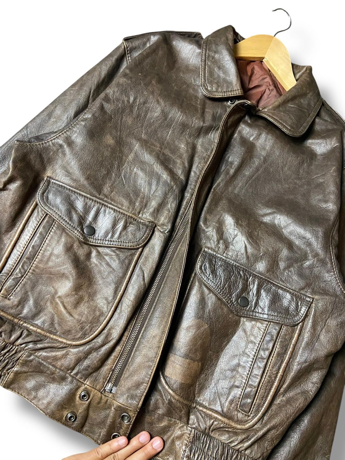 Japanese Brand Japanese Brand Leather Jacket with Double Pocket (147) Size US XS / EU 42 / 0 - 9 Thumbnail