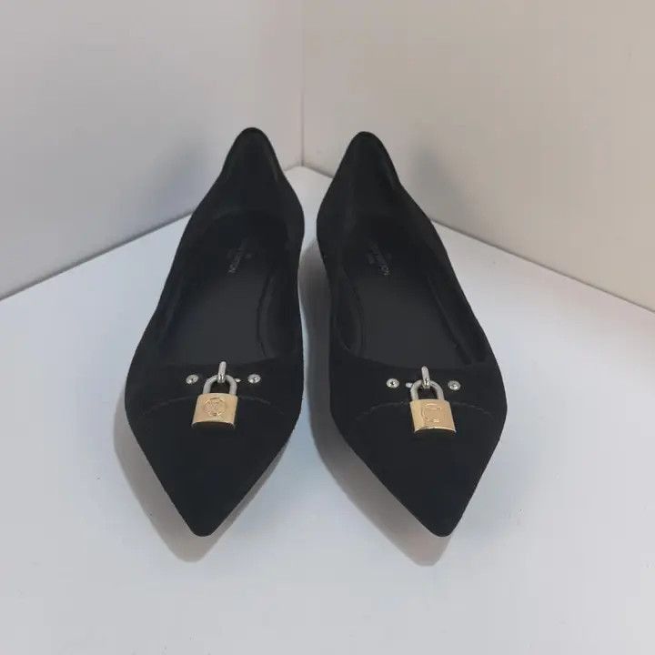 Louis Vuitton Louis Vuitton Classic Black Pointed Flat Shoes -2508 Size US 5 / IT 35 - 2 Thumbnail
