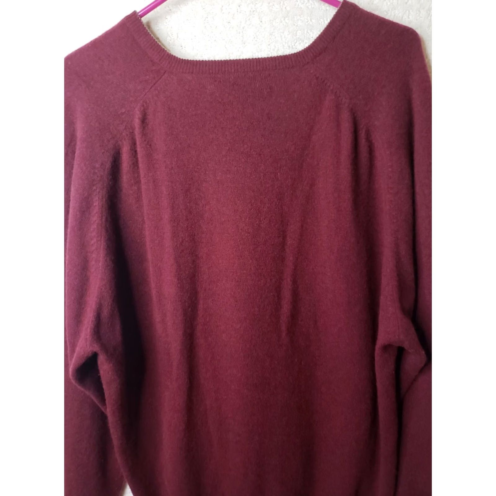 Vintage Glenshiel Sweater Men's L Maroon 100% Cashmere V Neck Pullover Knit Regular Size US L / EU 52-54 / 3 - 6 Thumbnail