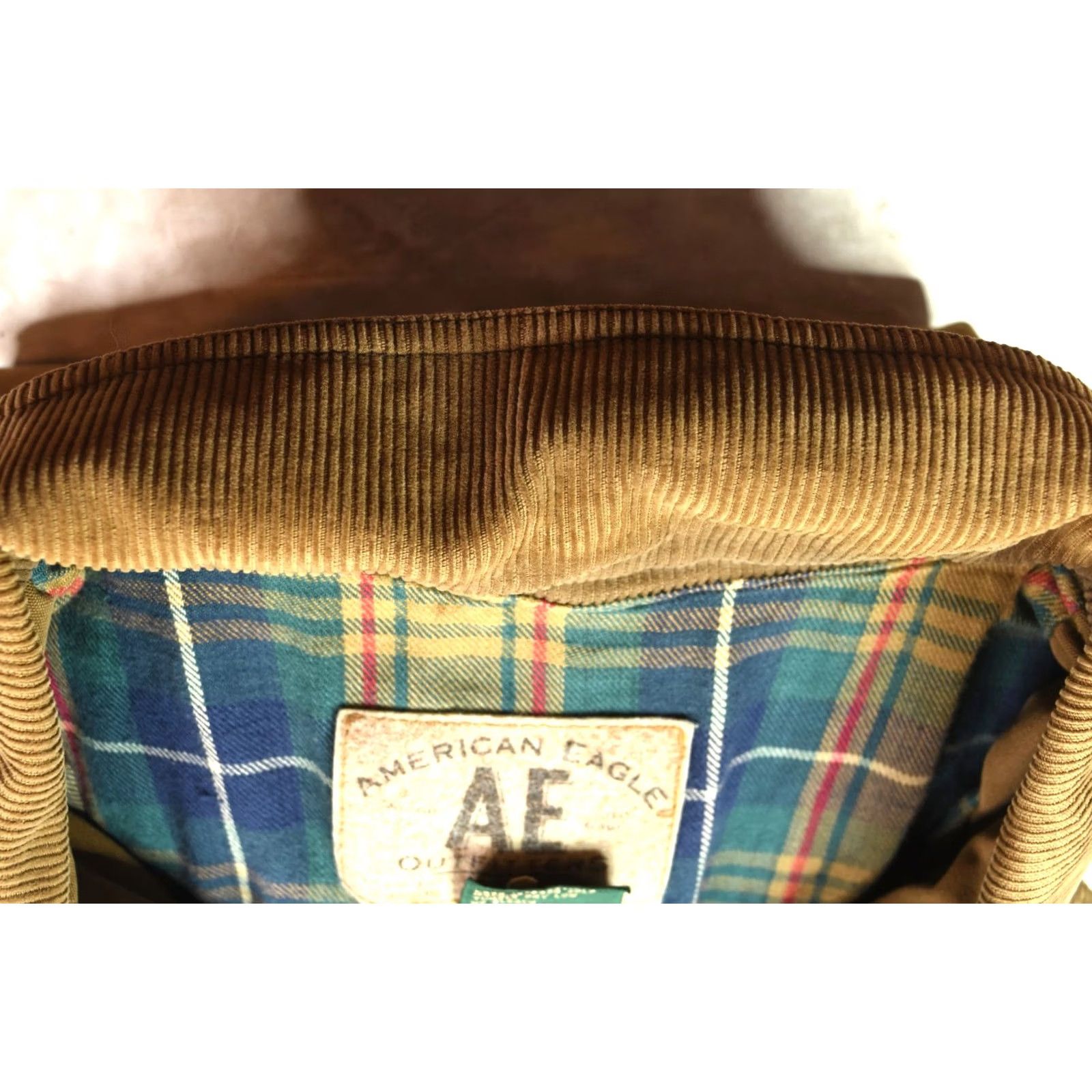 American Eagle Outfitters Vintage American Eagle Barn Coat Mens Medium Brown Flannel Lined Cotton Y2K Size US M / EU 48-50 / 2 - 5 Thumbnail