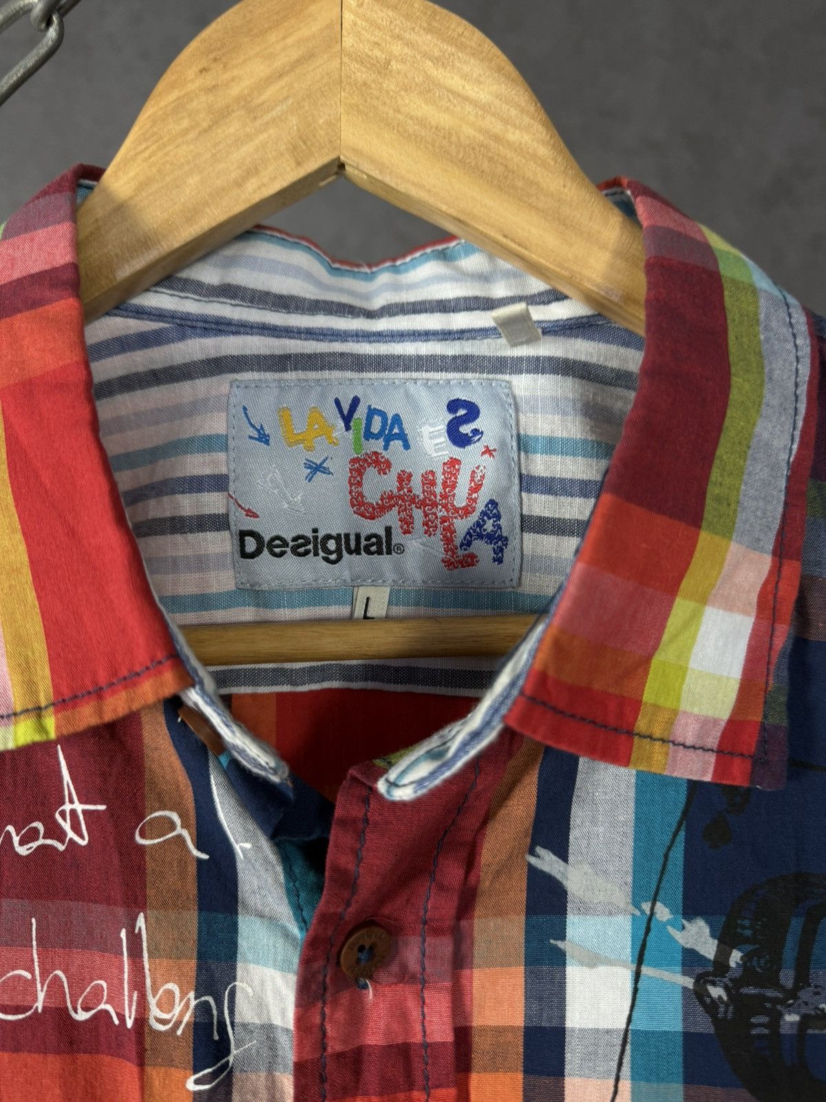 Desigual Desigual designer art checkered shirt Size US L / EU 52-54 / 3 - 3 Thumbnail