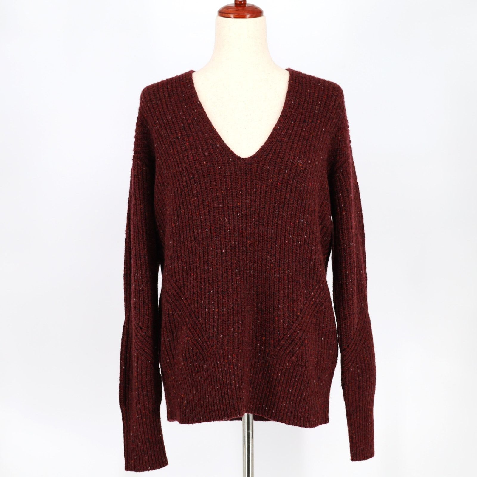Rag & Bone Rag & Bone Women Wool Knit V-Neck Relaxed Sweater Size S Size S / US 4 / IT 40 - 3 Thumbnail