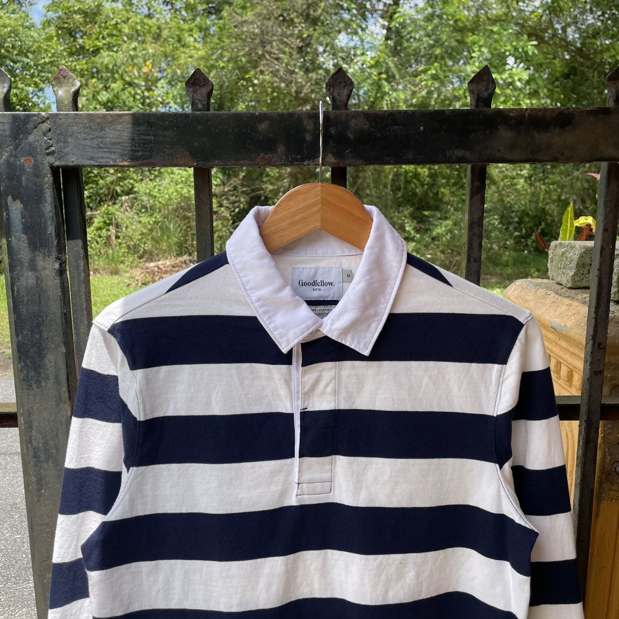 Japanese Brand × Vintage 🔥🇯🇵Goodiellow & Co Stripes Polos Rugby Shirts Size US S / EU 44-46 / 1 - 4 Thumbnail
