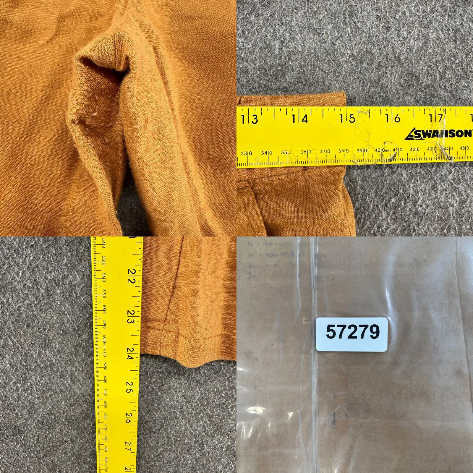 Vintage Grae Cove Pants Womens L Brown Elastic Waist Straight Leg Baggy Cotton Linen Size 30" / US 8 / IT 44 - 8 Thumbnail
