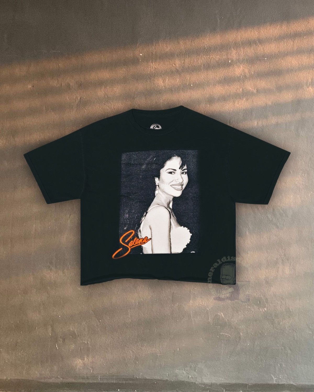 Band Tees selena raw hem distressed portrait autograph graphic crop t Size M / US 6-8 / IT 42-44 - 1 Thumbnail