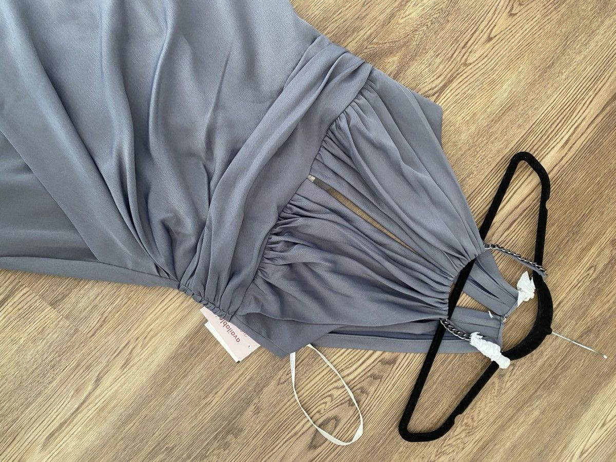 Designer Galina Signature bridesmaid Chain Halter Satin Sheath Dres Size M / US 6-8 / IT 42-44 - 13 Thumbnail