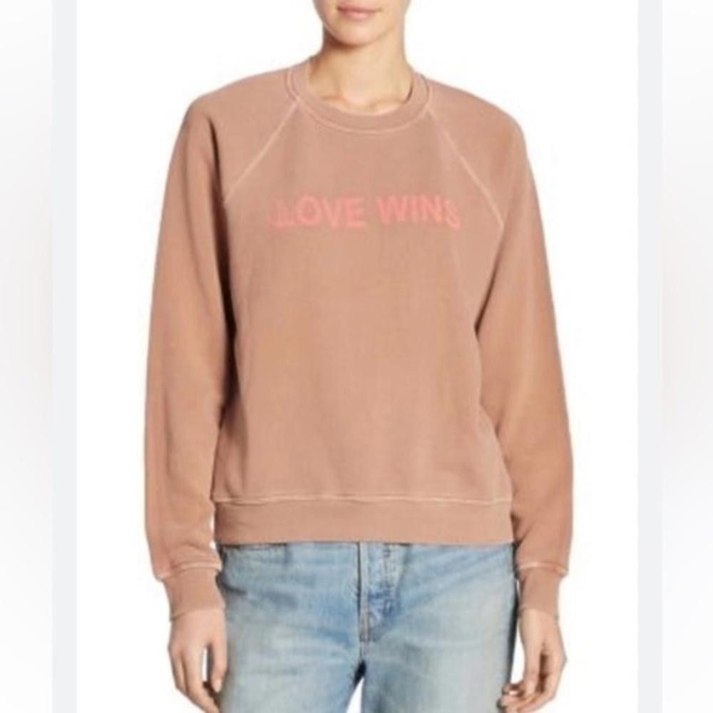 Elizabeth and James Elizabeth and James XS Love Wins crewneck VGUC Size XS / US 0-2 / IT 36-38 - 1 Thumbnail