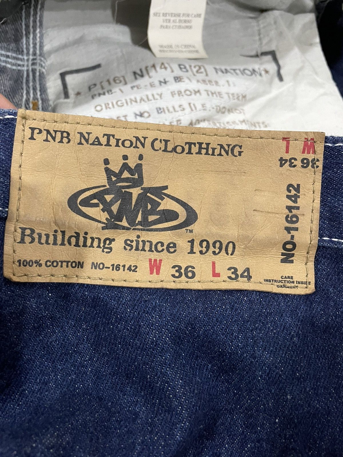 Eminem × JNCO × Rap Tees Y2K PNB Nation Eminem Super Baggy Rap Carpenter Skater Jeans Size US 36 / EU 52 - 10 Thumbnail