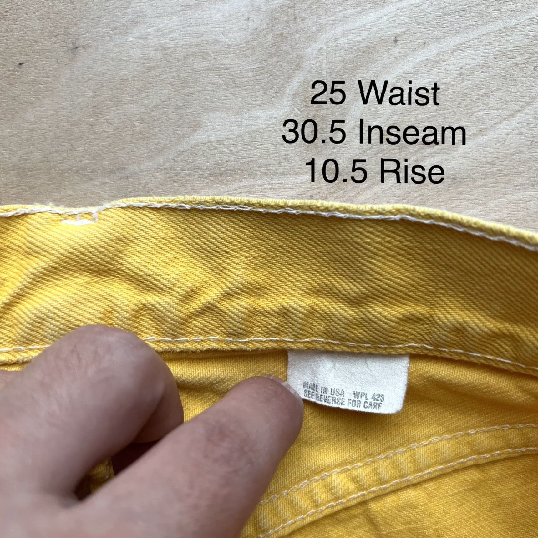 Levi's Vintage Levi's 501 Jeans 25x30.5 Yellow 80s Denim For Women Made In USA Summer Size 42" / US 20 - 5 Thumbnail