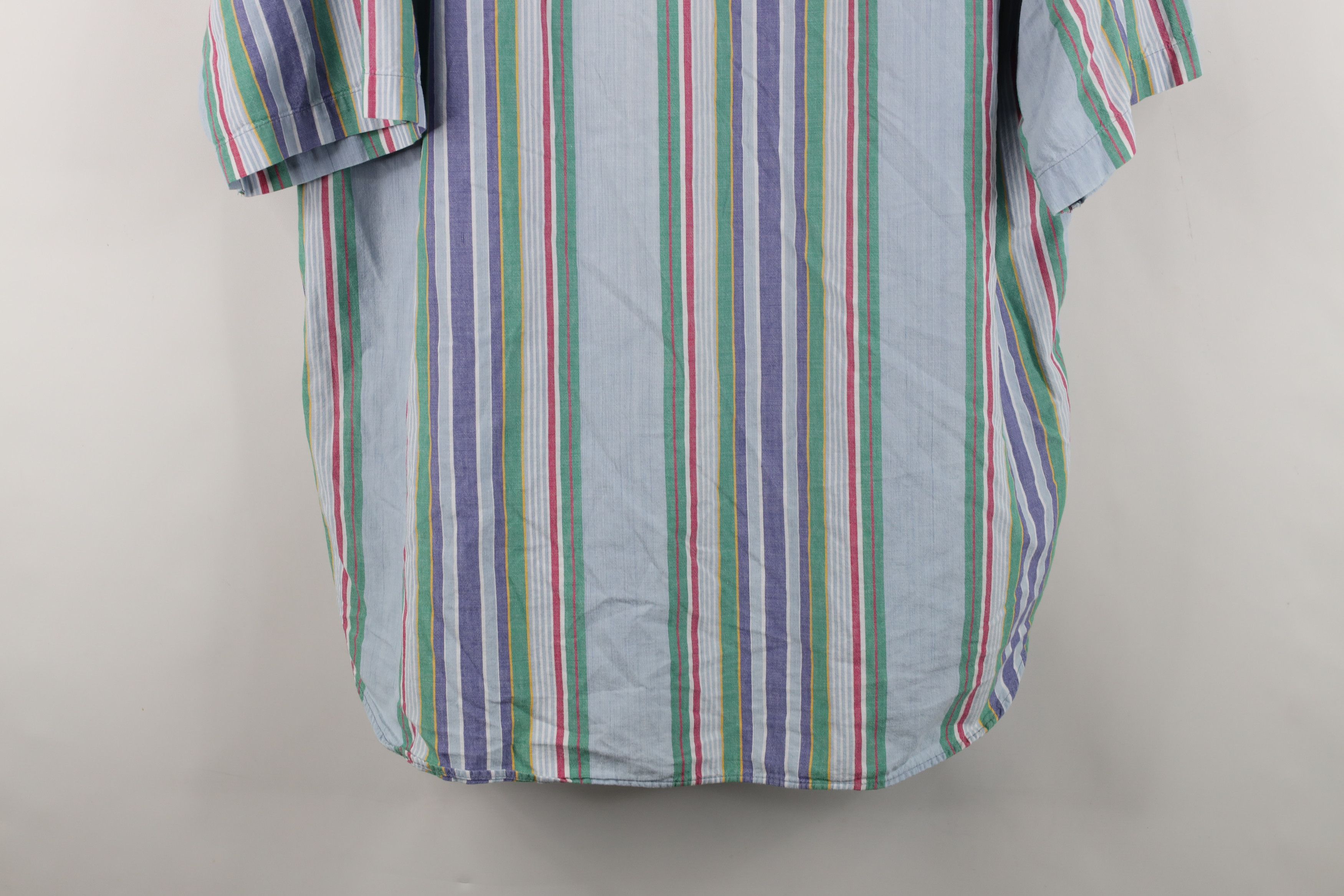 Vintage Vintage 90s Streetwear Striped Collared Button Down Shirt Size US L / EU 52-54 / 3 - 12 Thumbnail