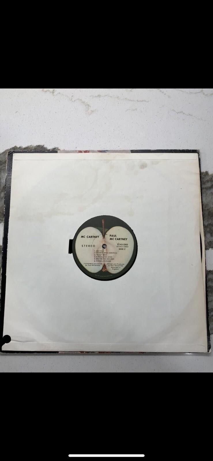 Designer PAUL MCCARTNEY (BEATLES) SELF S/T 1ST LP BOB LUDWIG/LEE HULK Size ONE SIZE - 6 Thumbnail