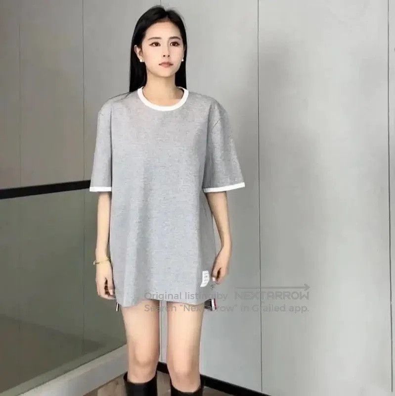 Thom Browne Thom Browne Gray Cotton Women's T-Shirt . Size S / US 4 / IT 40 - 9 Thumbnail