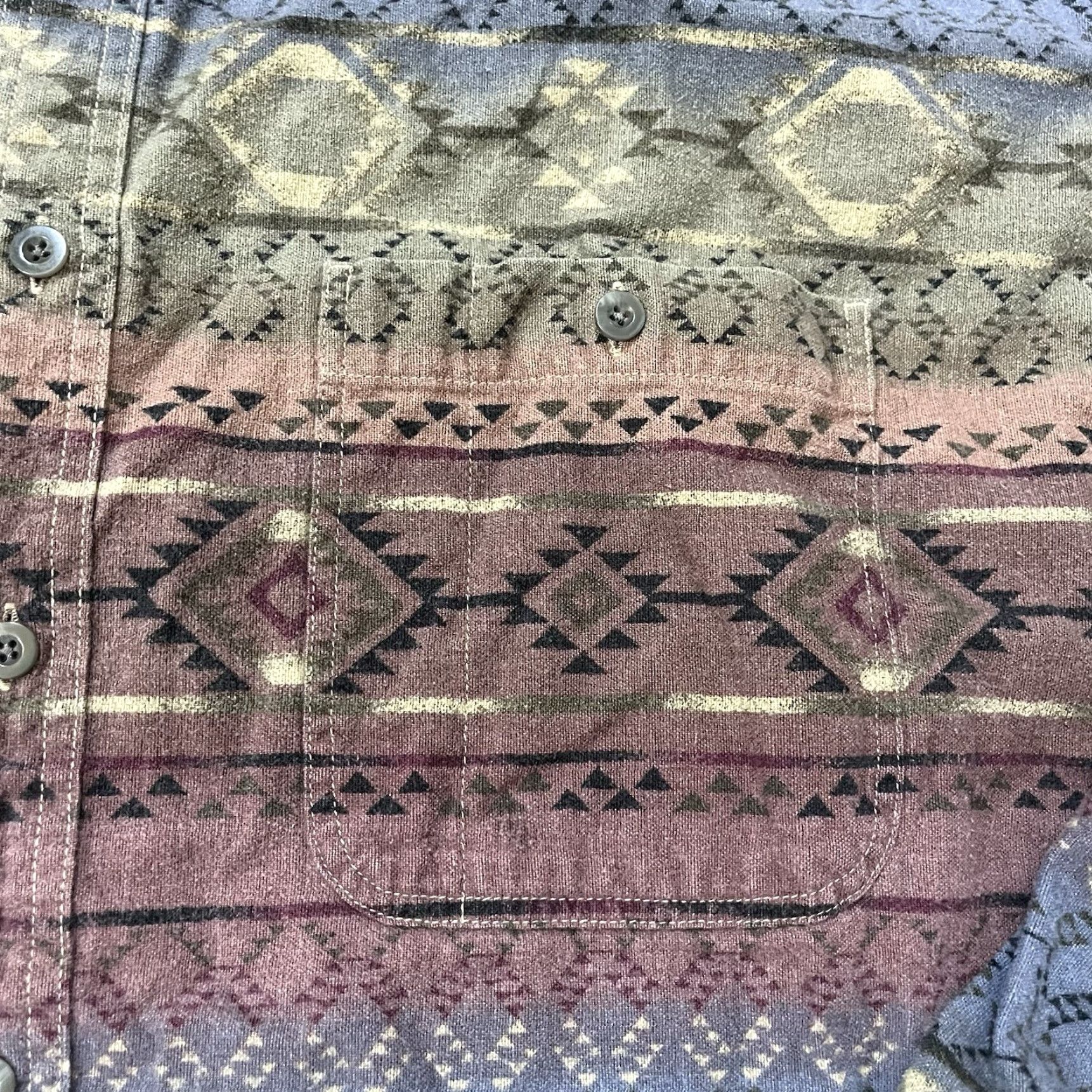Vintage VINTAGE Cabela's Western Shirt Men 3XL Cotton Blend Aztec Chamois Button-Up Long Sleeve Plaid Cowboy Size US XXL / EU 58 / 5 - 3 Thumbnail
