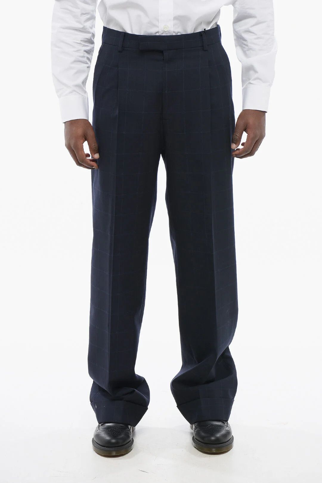 Gucci og1mm0426 Four-Pocket Wool Jacquard Pant in Blue Size US 32 / EU 48 - 1 Thumbnail