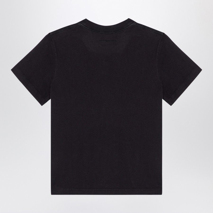 Courreges o1d2blof0824 Cotton Crew-Neck T-shirt in Black Size S / US 4 / IT 40 - 2 Thumbnail