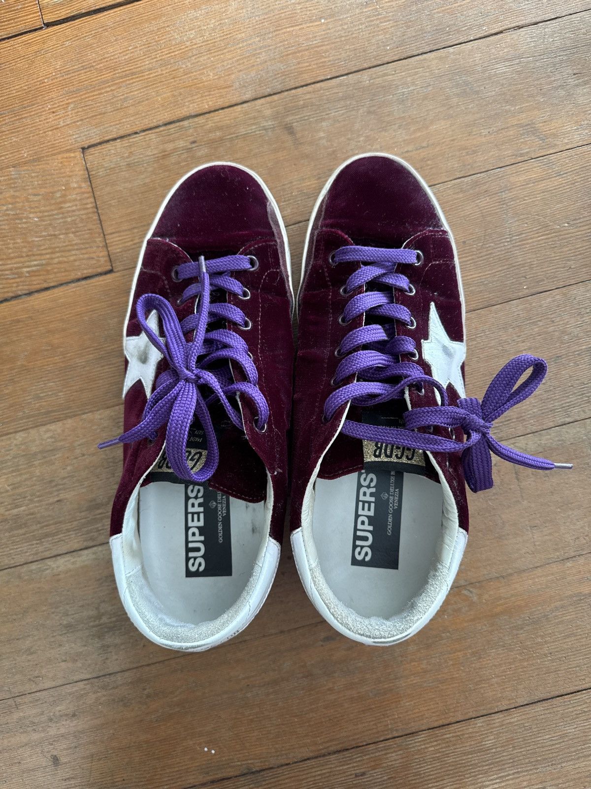 Golden Goose Golden Goose purple velvet sneakers Size US 7 / EU 40 - 4 Thumbnail