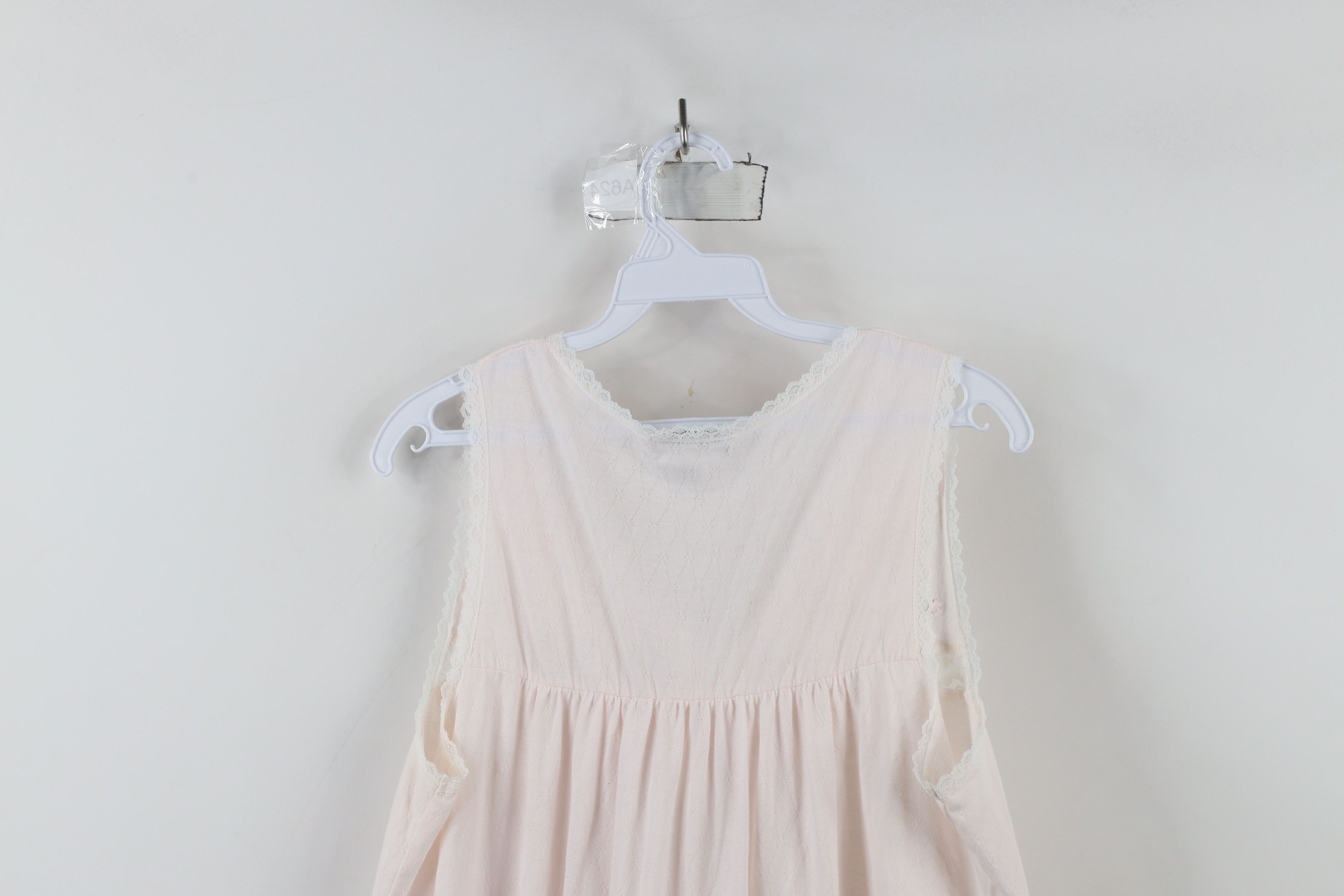 Vintage Vintage 90s Miss Elaine Flower Lace Night Gown Sleep Shirt Size M / US 6-8 / IT 42-44 - 10 Thumbnail