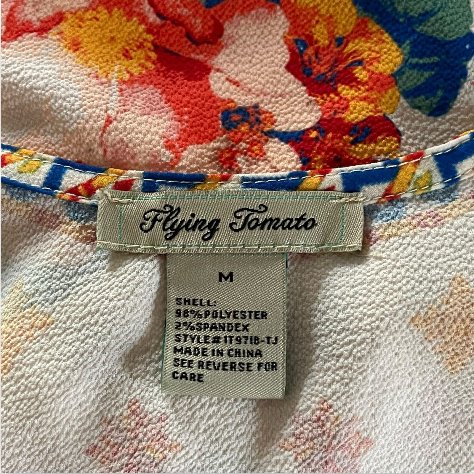 Other Flying Tomato boho summer floral cold shoulder cutouts top Size M / US 6-8 / IT 42-44 - 7 Thumbnail