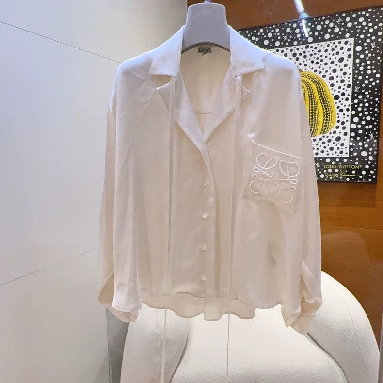 Loewe LOEWE Lace ribbon embroidered shirt jacket Size XXS / US 00 / IT 34 - 1 Thumbnail