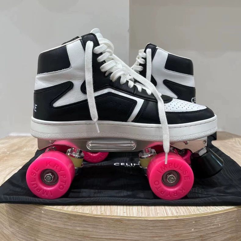 Celine Celine Black and White Roller Skates Shoes Size US 8.5 / EU 41-42 - 4 Thumbnail