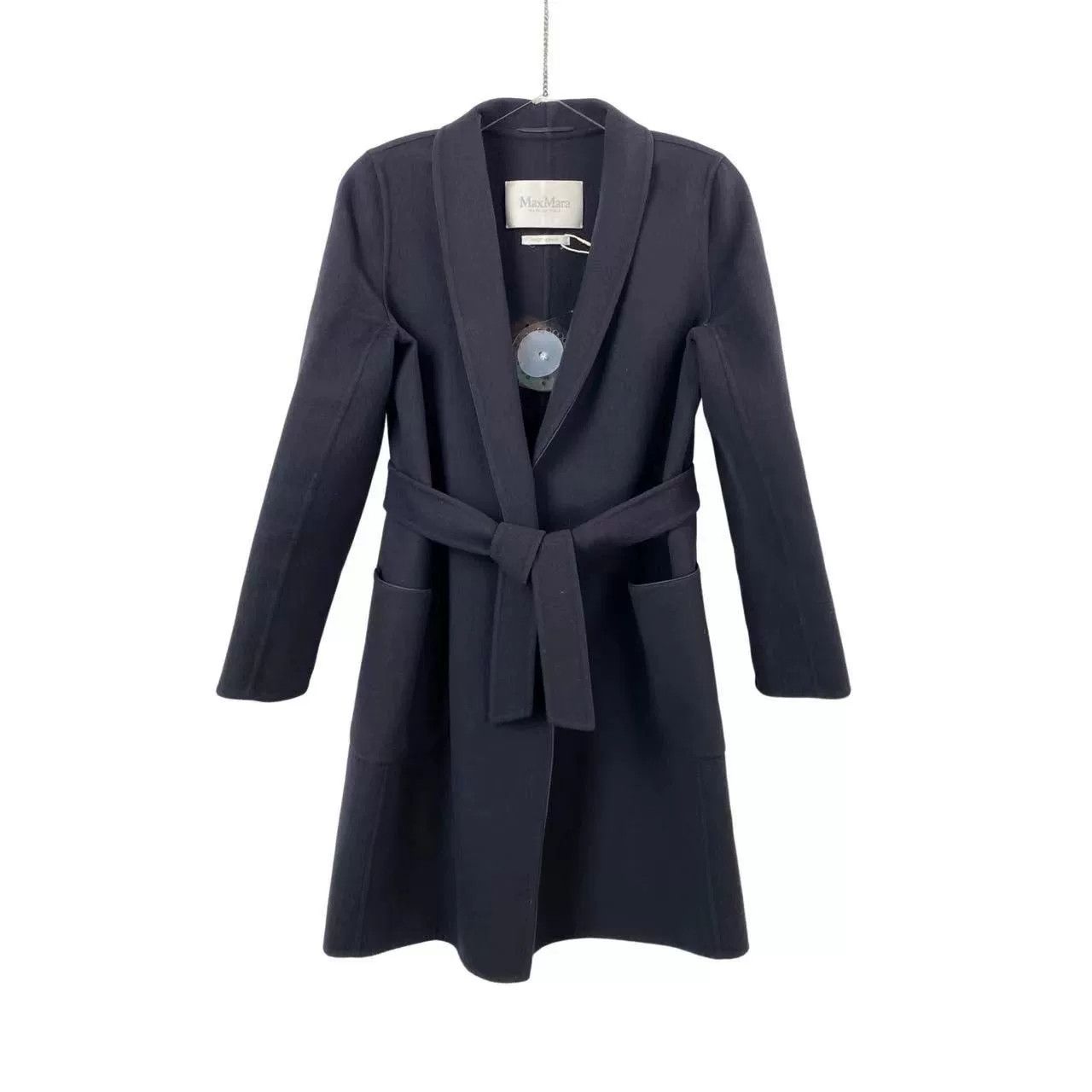 Max Mara Max Mara Blue Belted Coat Size 36 Size US S / EU 44-46 / 1 - 1 Thumbnail