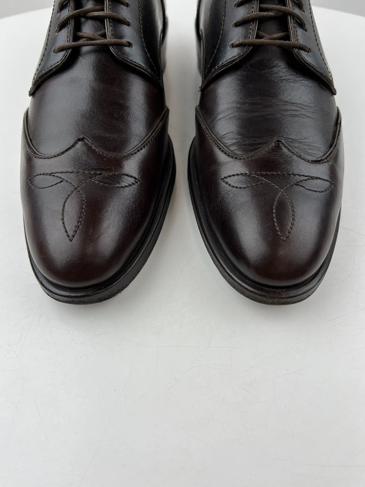 Fendi FENDI Derby Leather Shoes Lace Up Wingtip Logo Brown Men’s Size US 8 / EU 41 - 8 Thumbnail