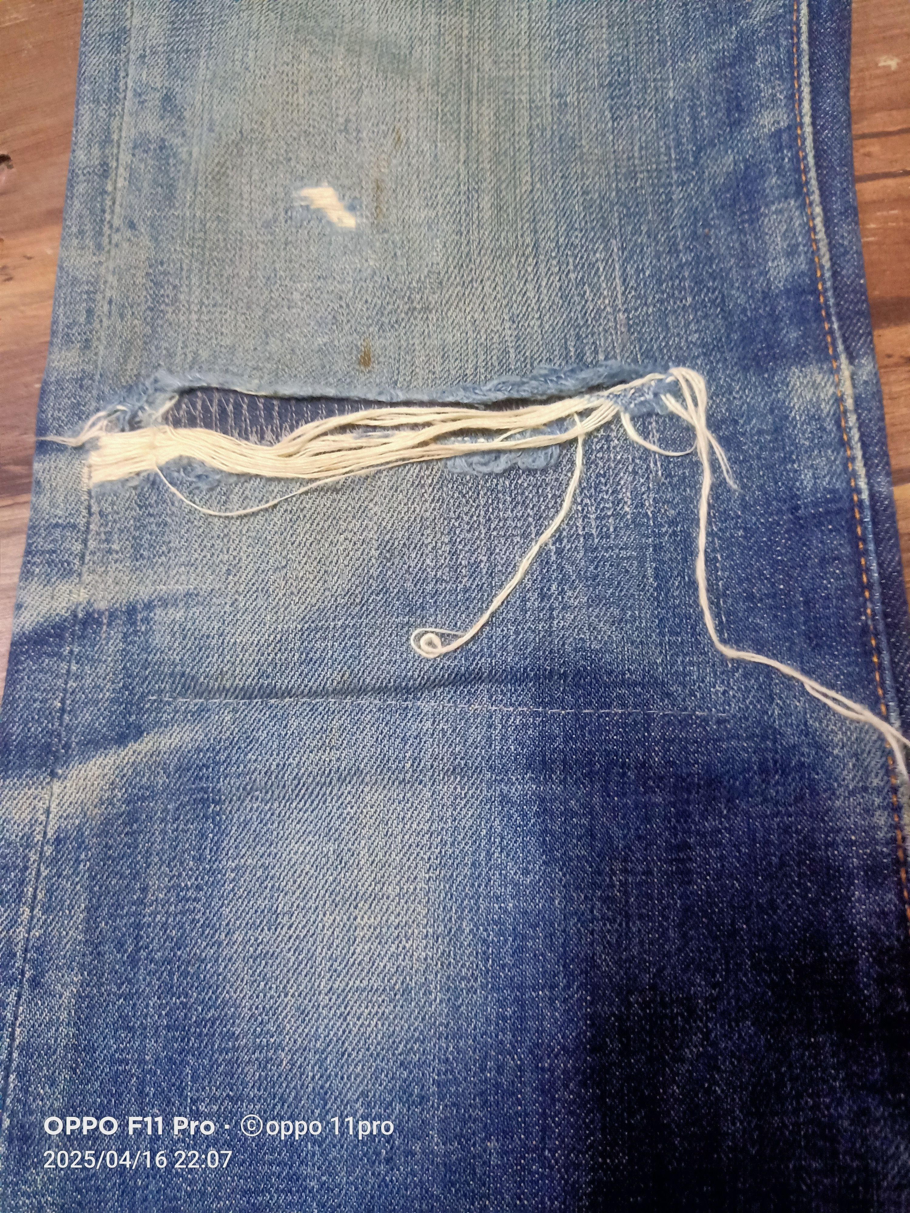 If Six Was Nine Levis Vtg LVC 517 Big E Non Selvedge Distressdenim Size US 28 / EU 44 - 7 Thumbnail