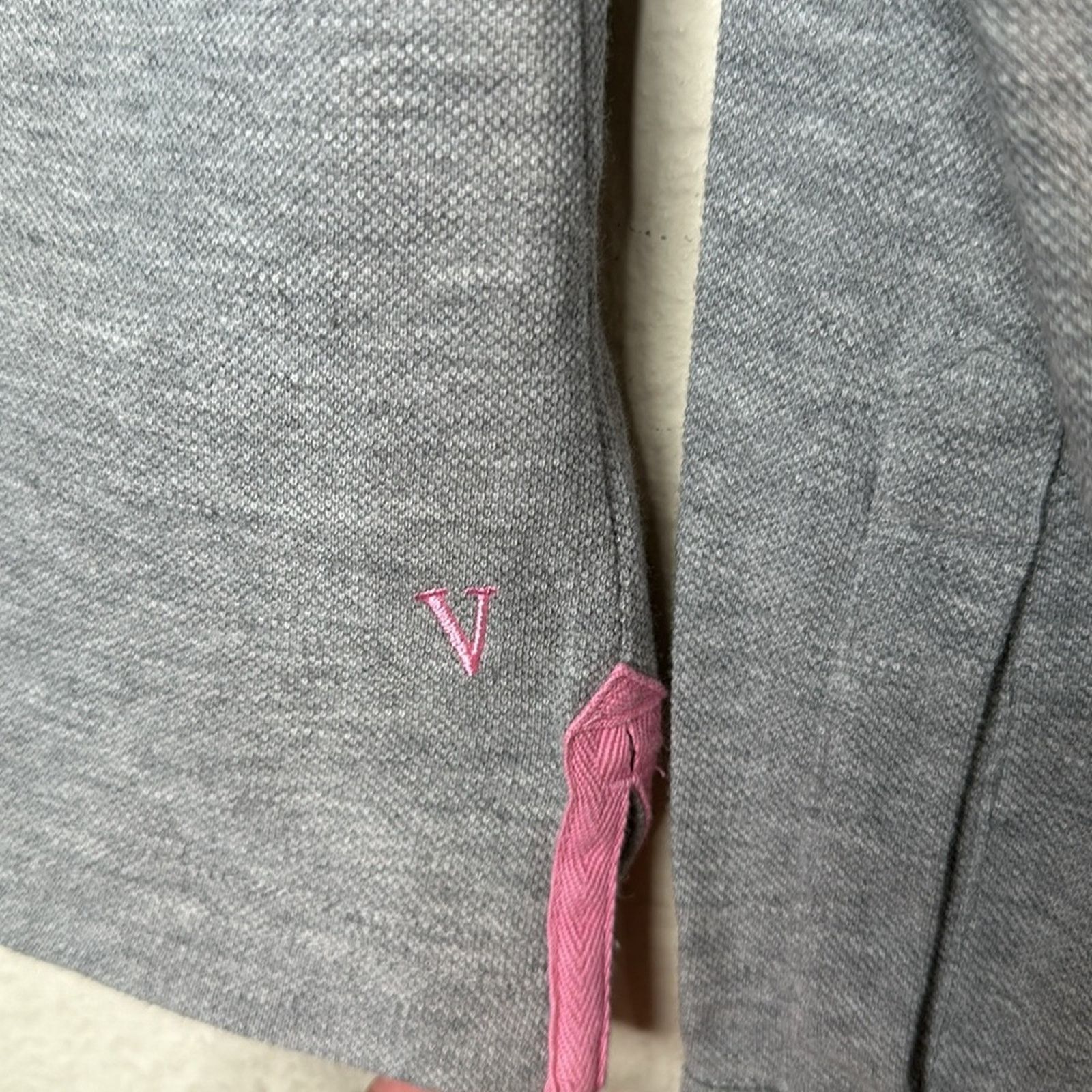 Other VICOMTE A. Grey Pink Plaid Contrast Long Sleeve Polo MED Size US M / EU 48-50 / 2 - 4 Thumbnail