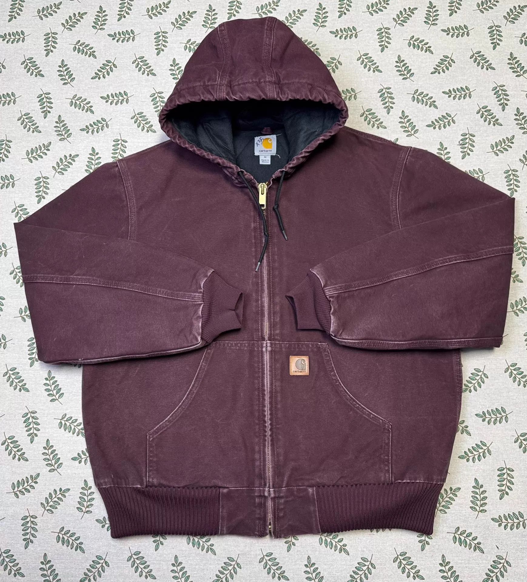Carhartt Carhartt J130 Vintage Wine Red Hooded Work Jacket M Size US M / EU 48-50 / 2 - 1 Thumbnail