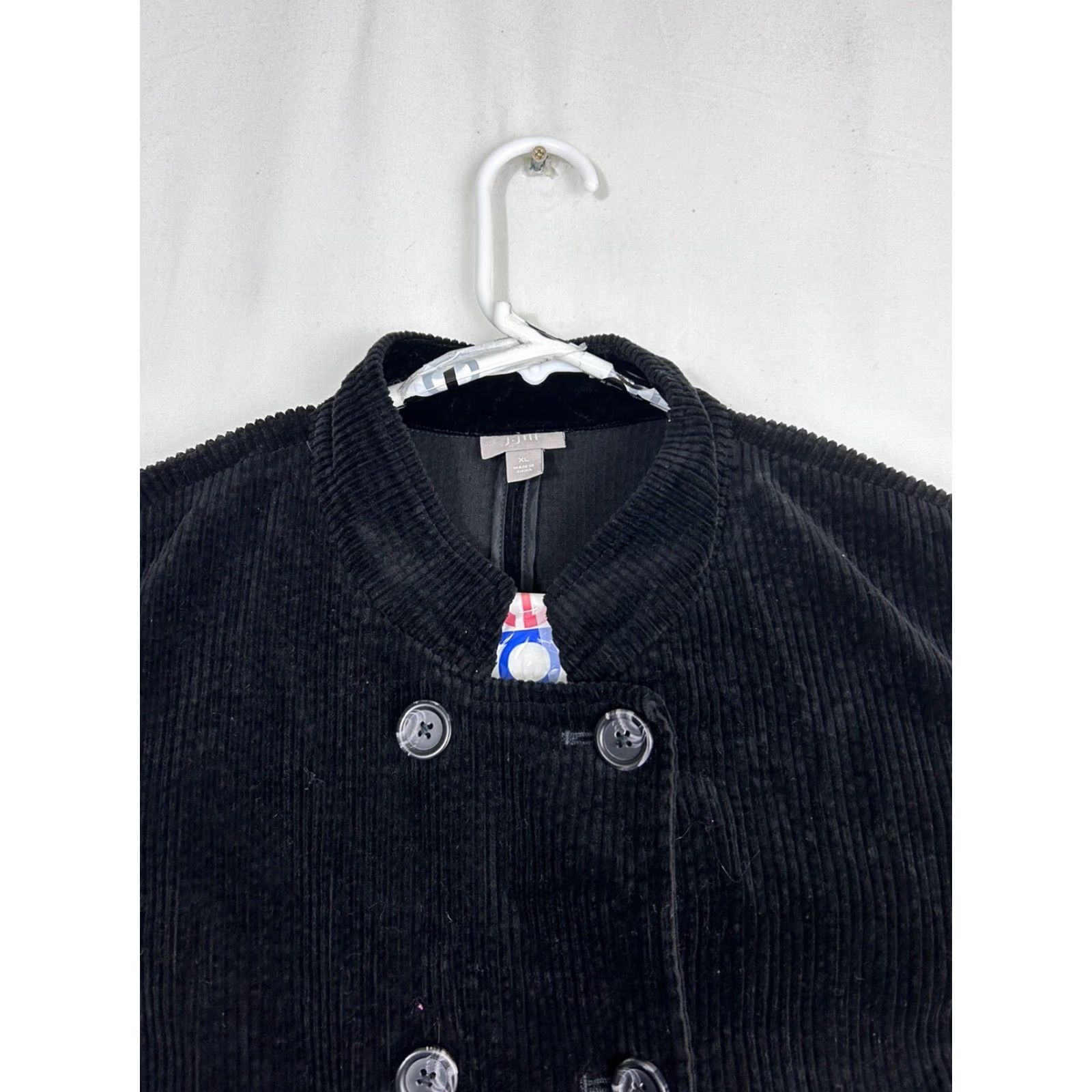 J. Jill J. Jill Double Breasted Jacket Cotton Corduroy Black XL Velvet Cuff Women Size XL / US 12-14 / IT 48-50 - 4 Thumbnail