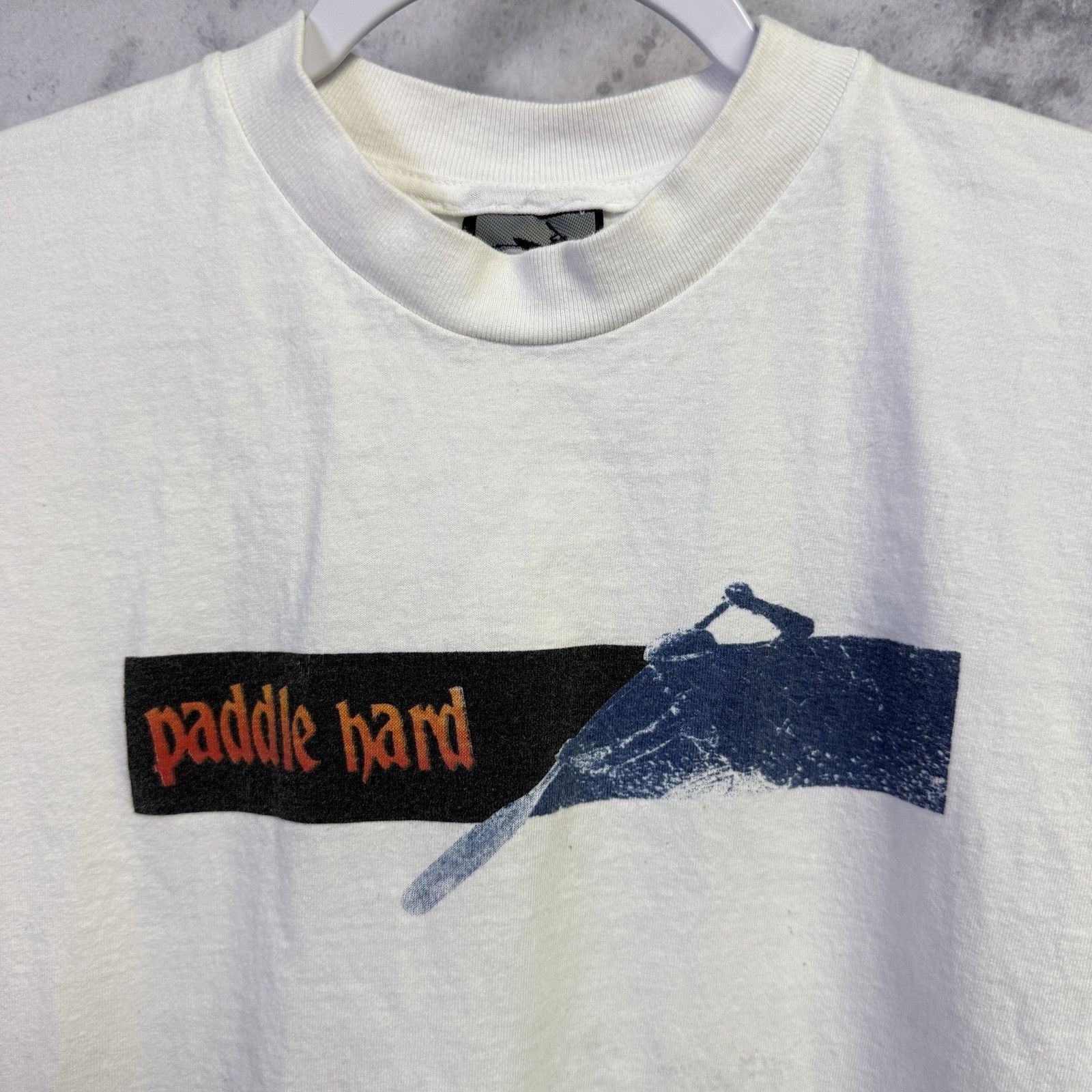 Vintage Vintage Paddle Hard Pepe Kayak T Shirt Mens Large Y2K Sports Size US L / EU 52-54 / 3 - 1 Thumbnail