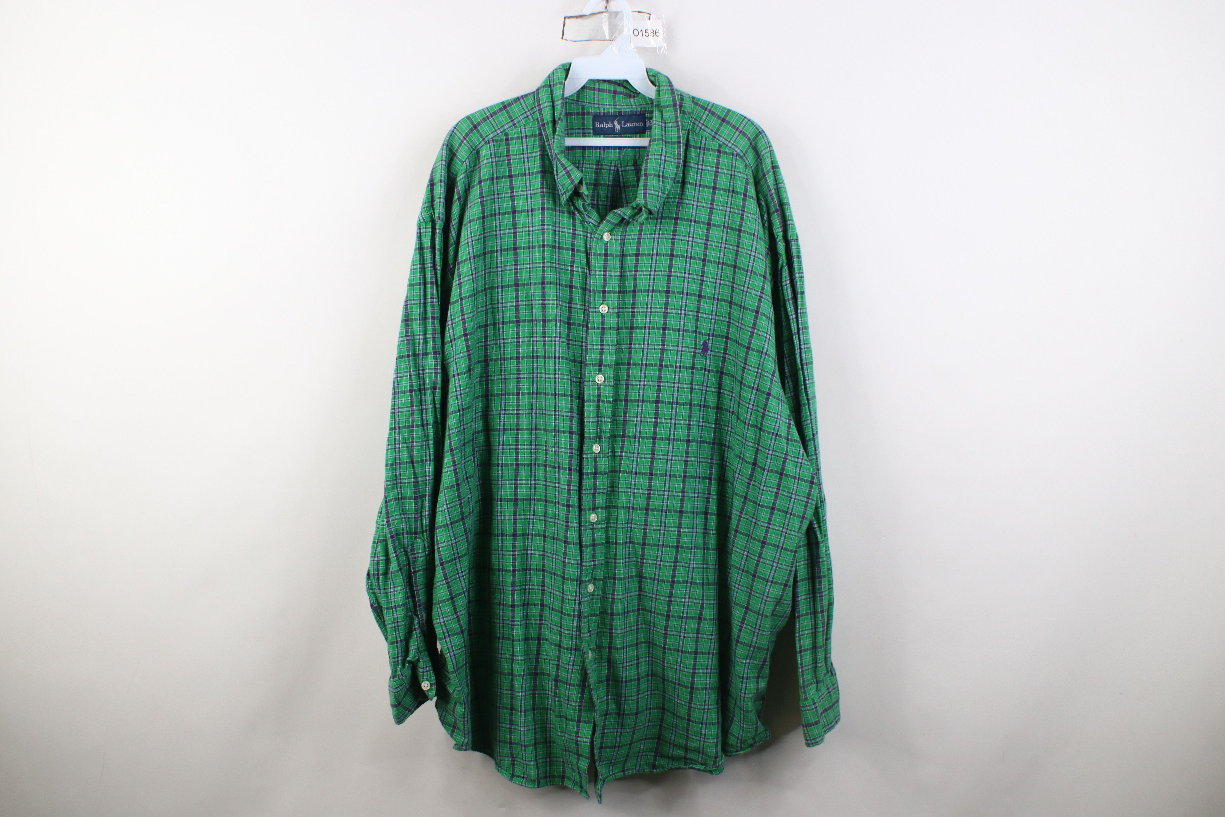 Polo Ralph Lauren Vintage 90s Ralph Lauren Collared Button Down Shirt Plaid Size US XXL / EU 58 / 5 - 1 Thumbnail