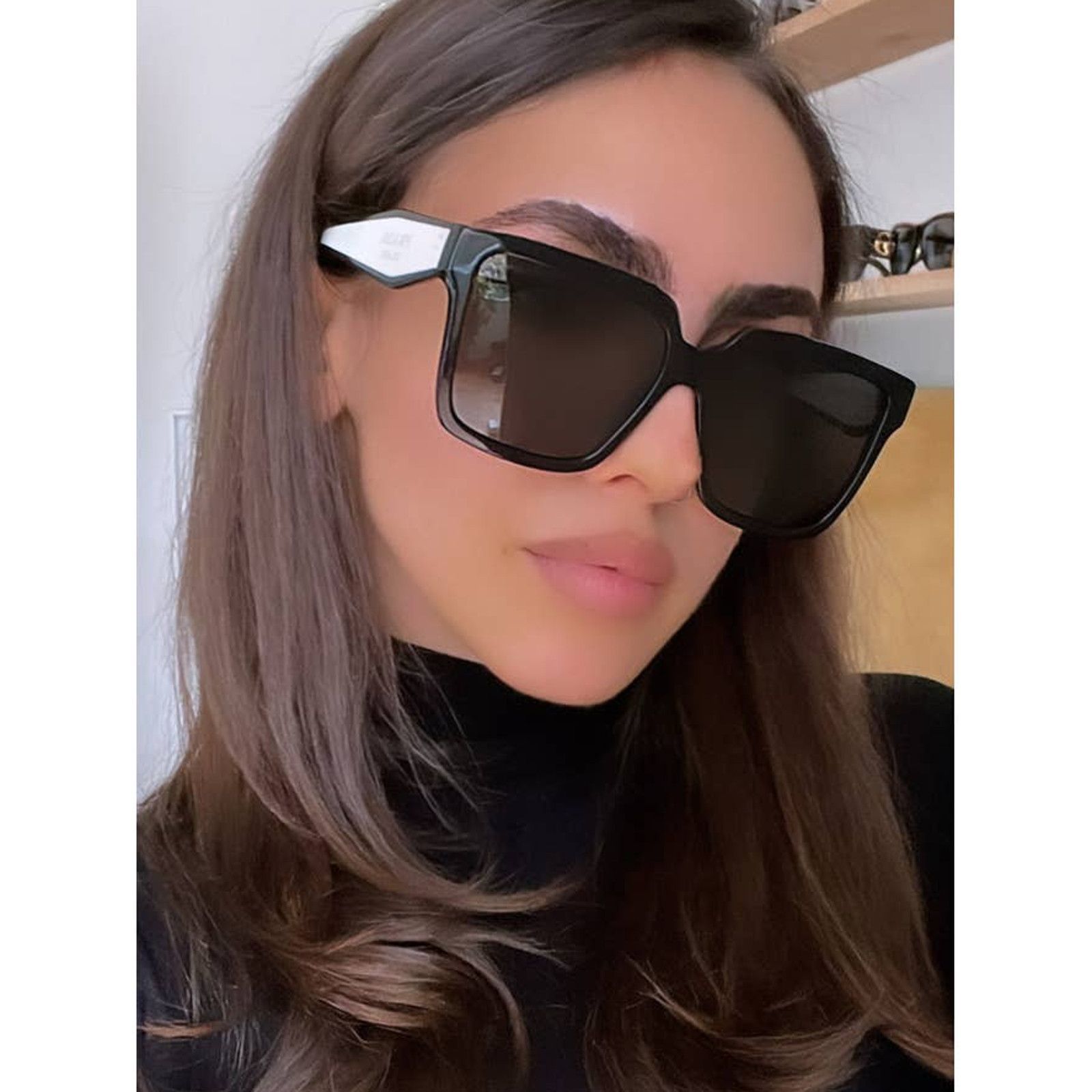 image of New Prada Pr24Zs Sunglasses In Black White, Women's