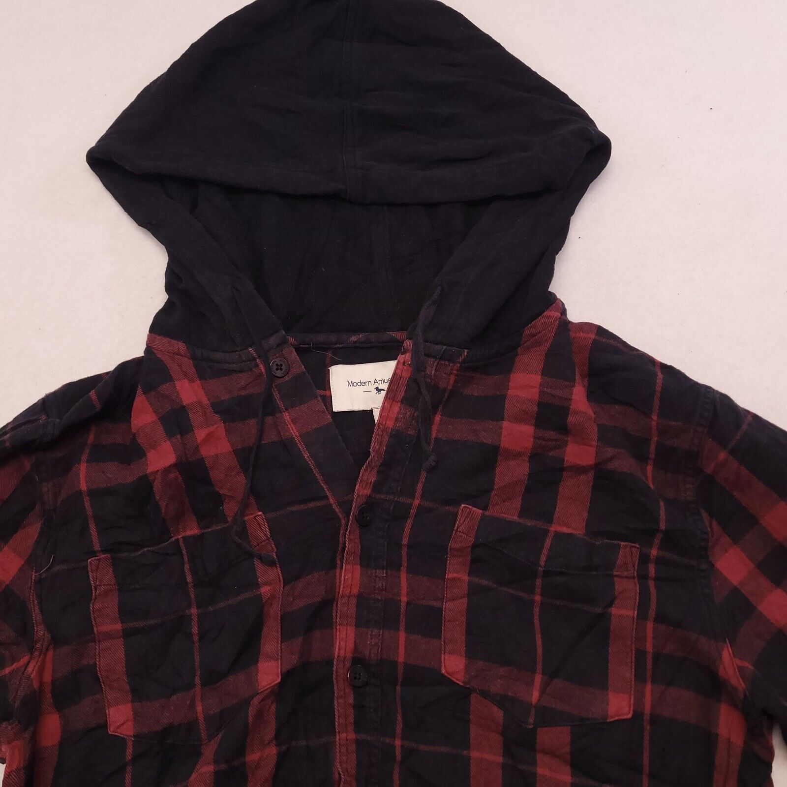 Modern Amusement Modern Amusement Casual Button Up Hoodie Mens Size M Plaid Size US M / EU 48-50 / 2 - 1 Thumbnail