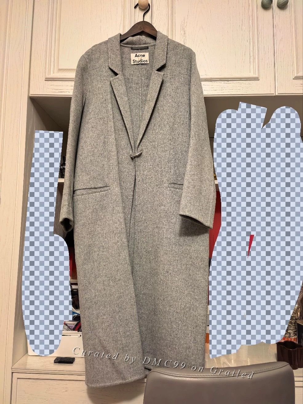 Acne Studios Heathered Gray Wool Long Coat, Women's (Size Xs)