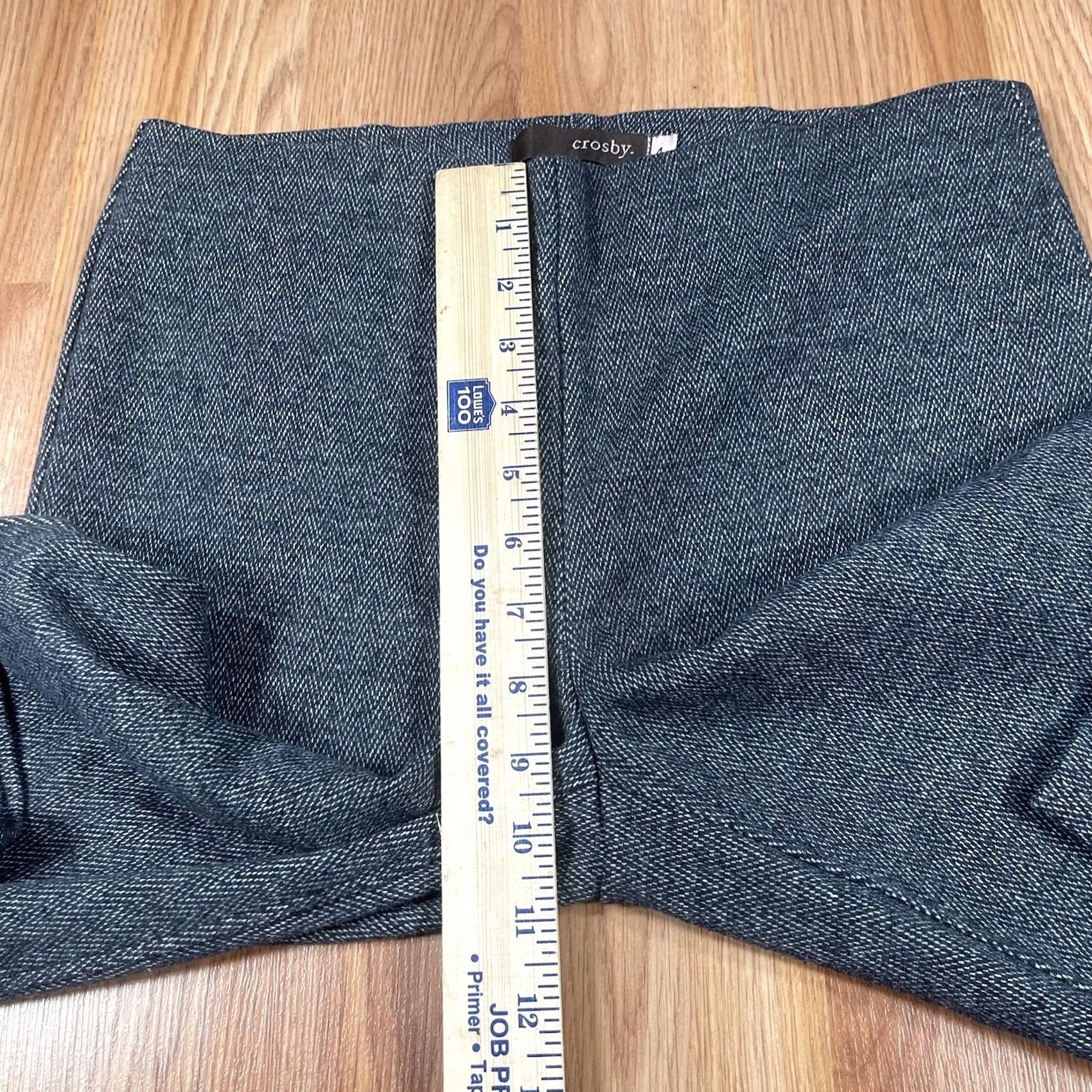Vintage Crosby Pants Womens 4 Gray High Rise Stretch Flat Front Chino Dress Slacks *Regular* Pants Size 27" / US 4 / IT 40 - 7 Thumbnail