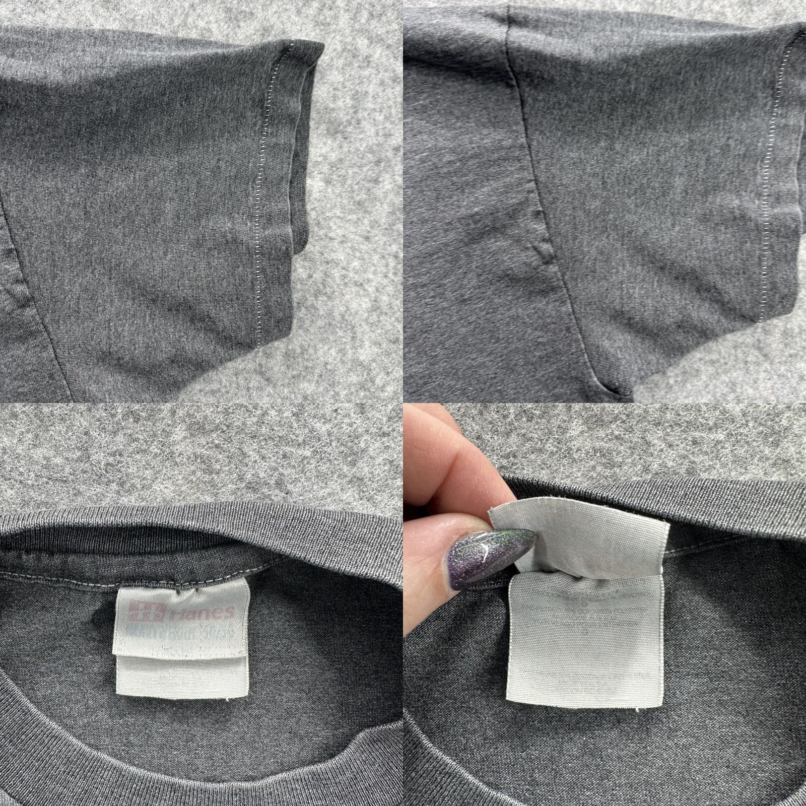 Hanes Hanes Throw Like A Girl Graphic Tee Men’s XL Gray Baseball T-Shirt Size US XL / EU 56 / 4 - 8 Thumbnail
