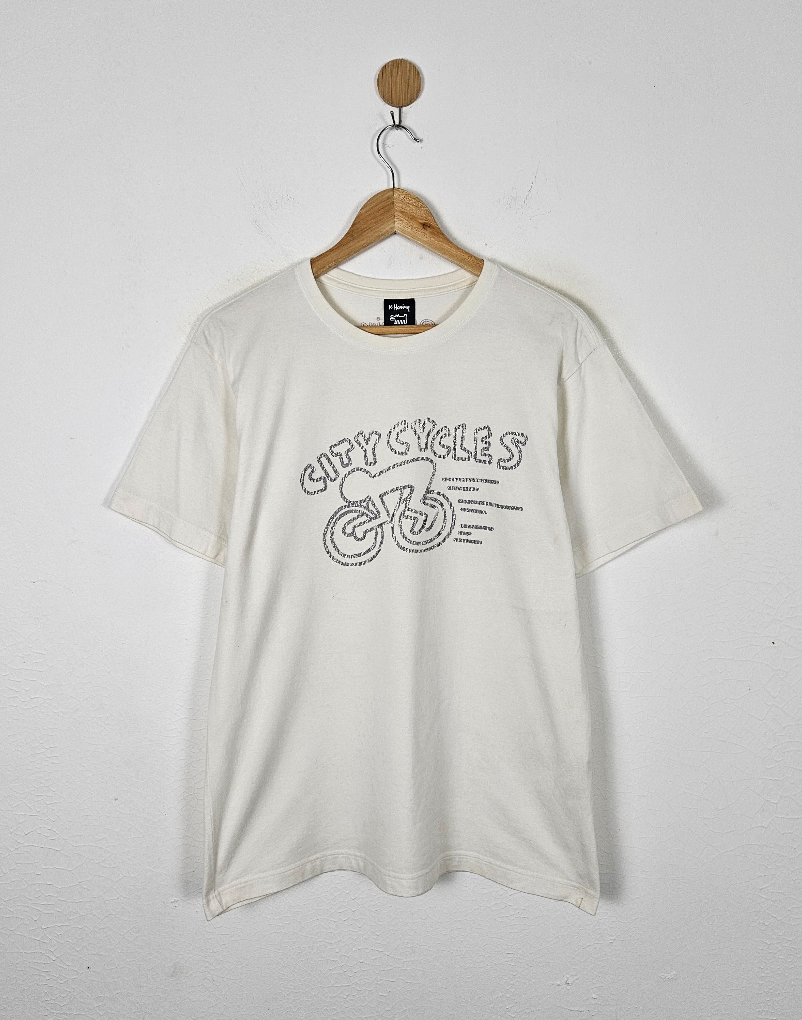 Keith Haring Keith Haring City Cycles Pop Art Tee Shirt | Grailed