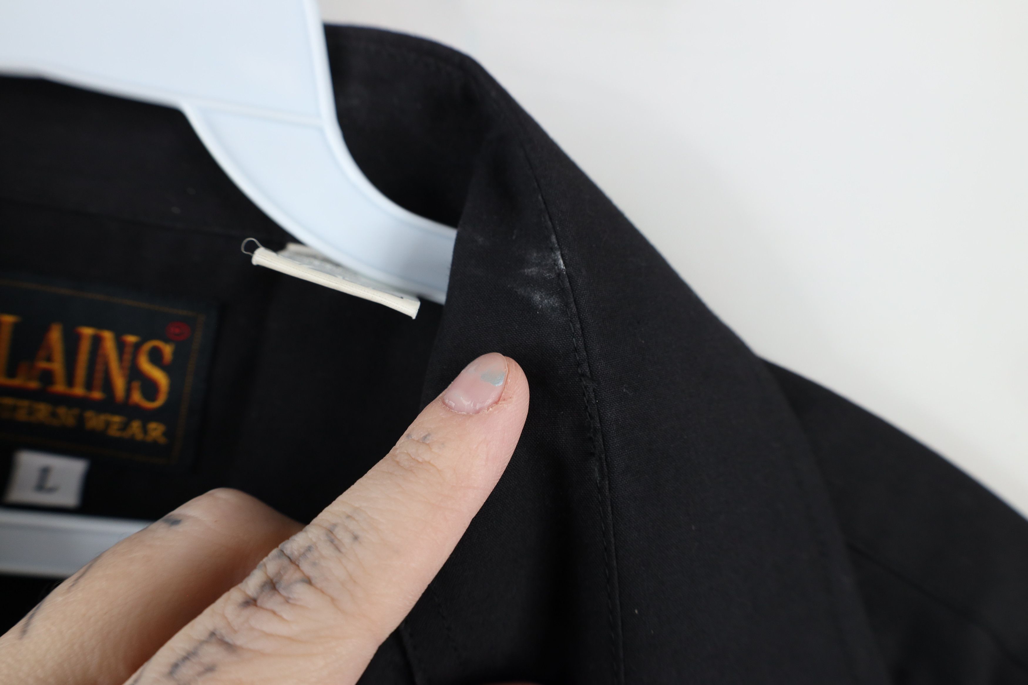 Vintage Vintage 90s Rockabilly Western Rodeo Snap Button Shirt Black Size US L / EU 52-54 / 3 - 8 Thumbnail