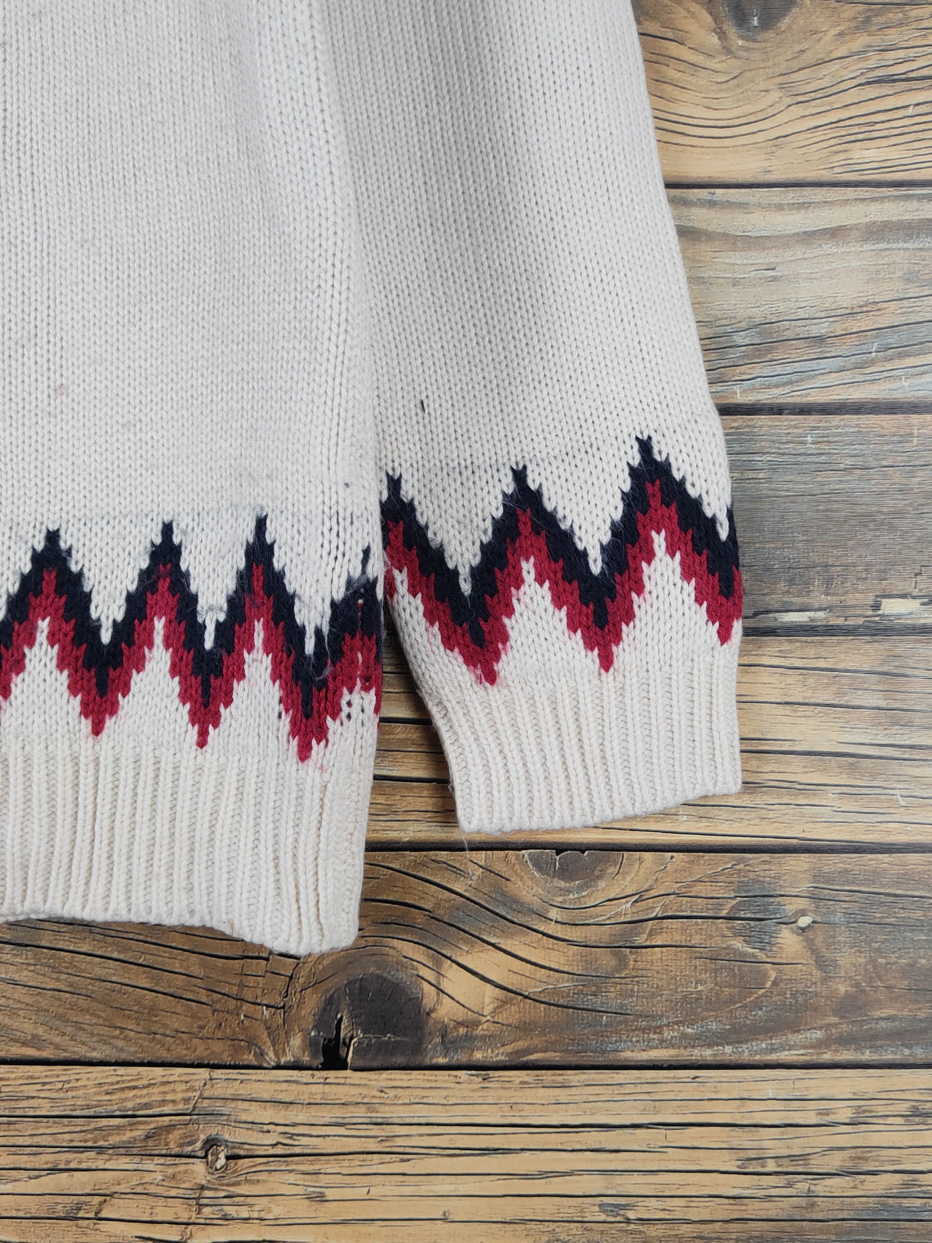 Homespun Knitwear × Japanese Brand × Vintage Local Motion Ivory Knitwear Sweatshirt #W1629 Size S / US 4 / IT 40 - 6 Thumbnail