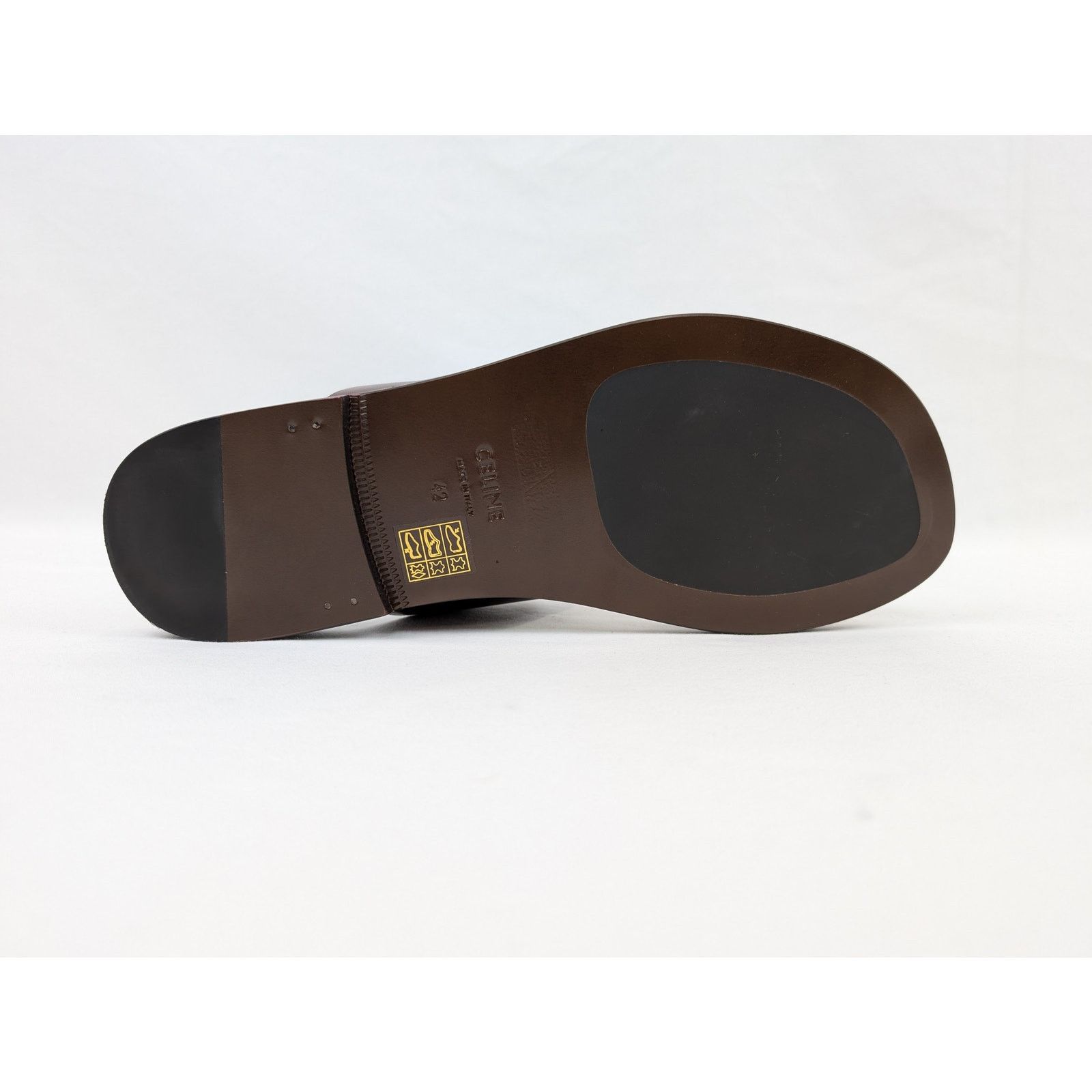 Celine o1rshd1 Calfskin-Vegetal Tanning Slides Slipper Dark Brown Size US 11 / EU 44 - 13 Thumbnail