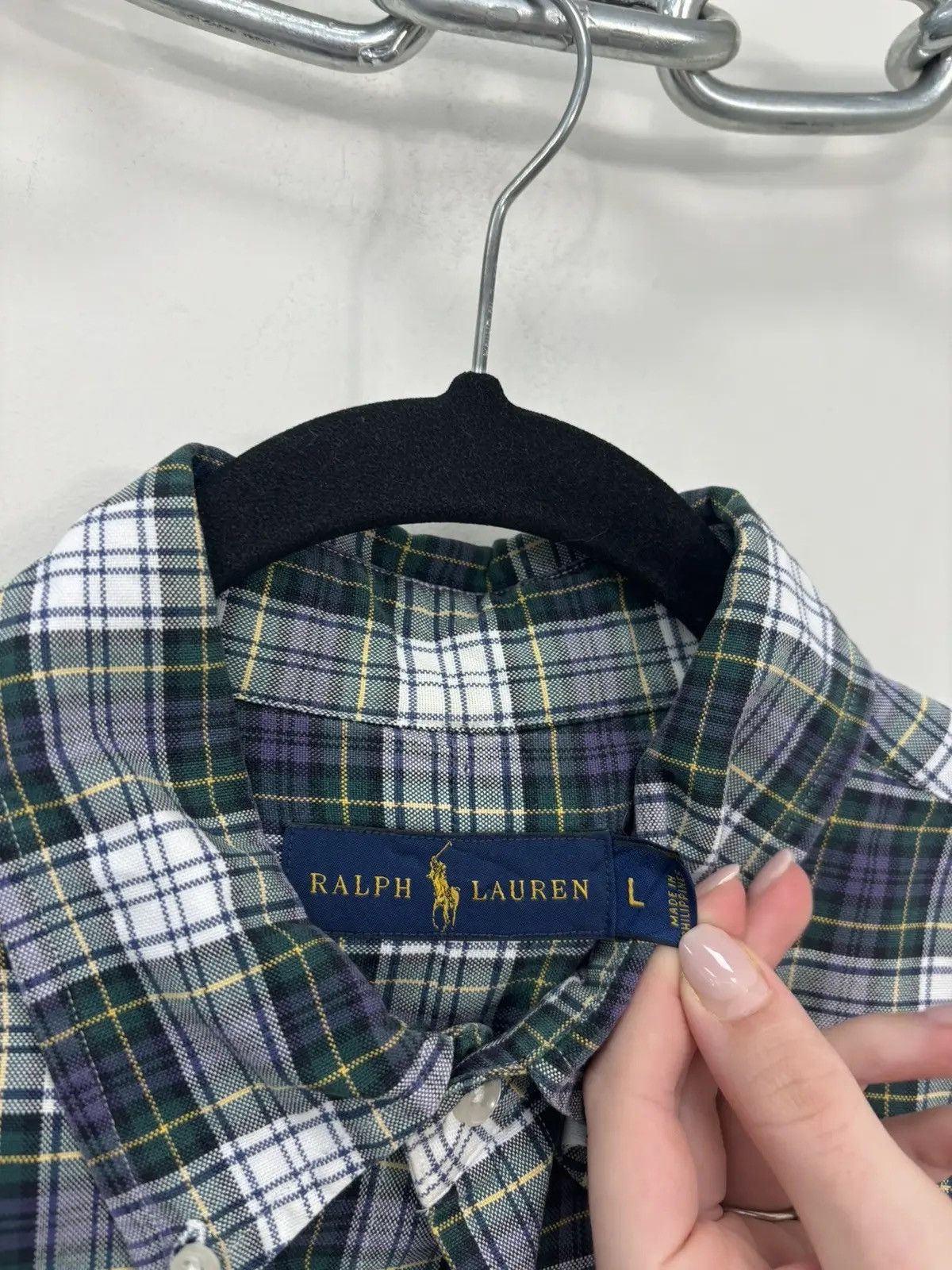Ralph Lauren × Vintage Vintage Ralph Lauren Tartan Check Luxury Button Up Shirt Size US L / EU 52-54 / 3 - 4 Thumbnail