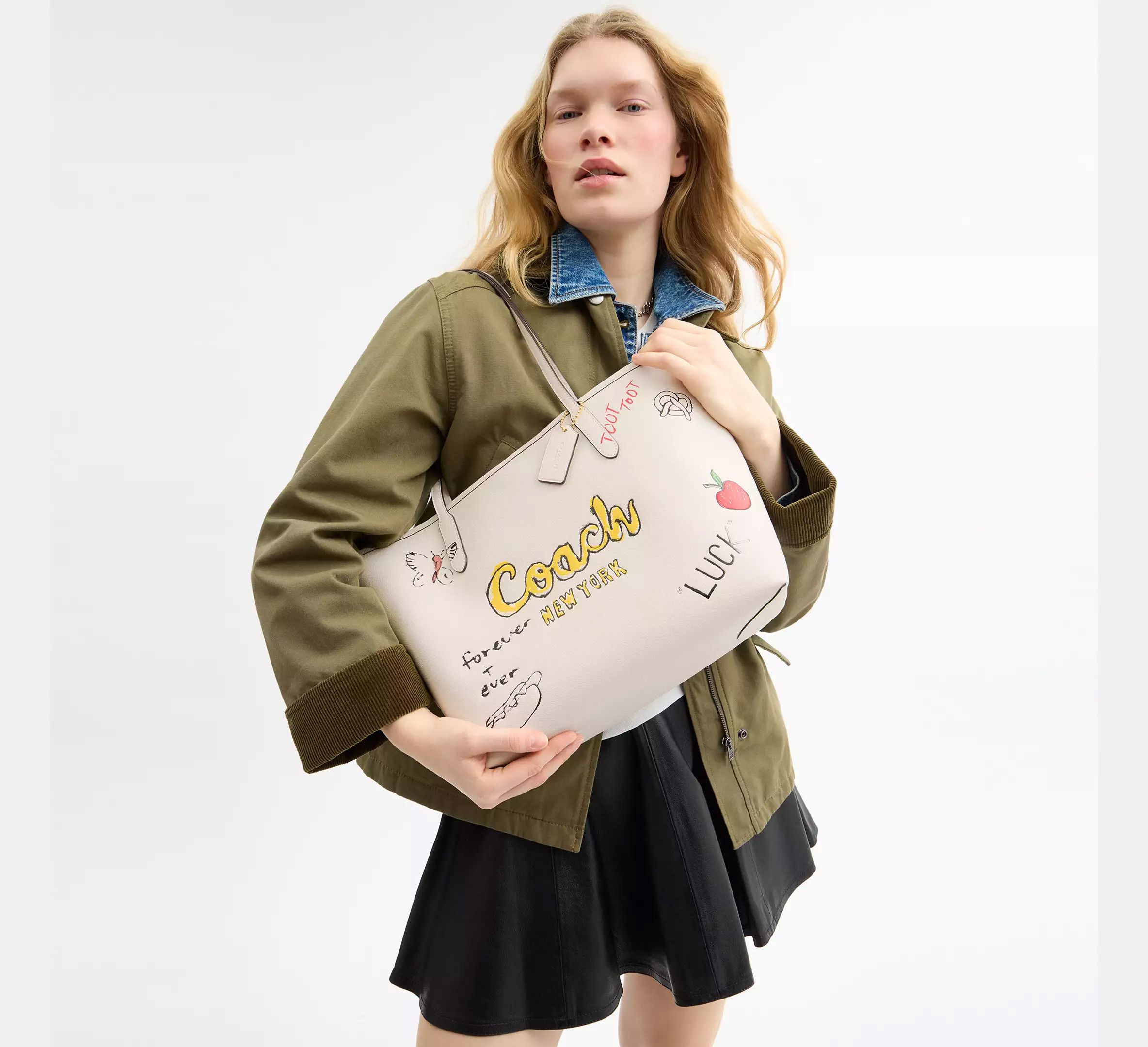 Coach NWT Coach City Tote Bag With Sketch Print CAK18 Size ONE SIZE - 9 Thumbnail