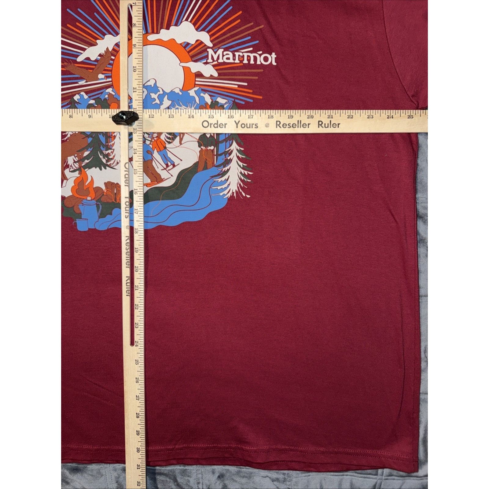 Marmot NWT Sz XXL Marmot Graphic Print T-Shirt. Burgundy Outdoor Size US XXL / EU 58 / 5 - 7 Thumbnail