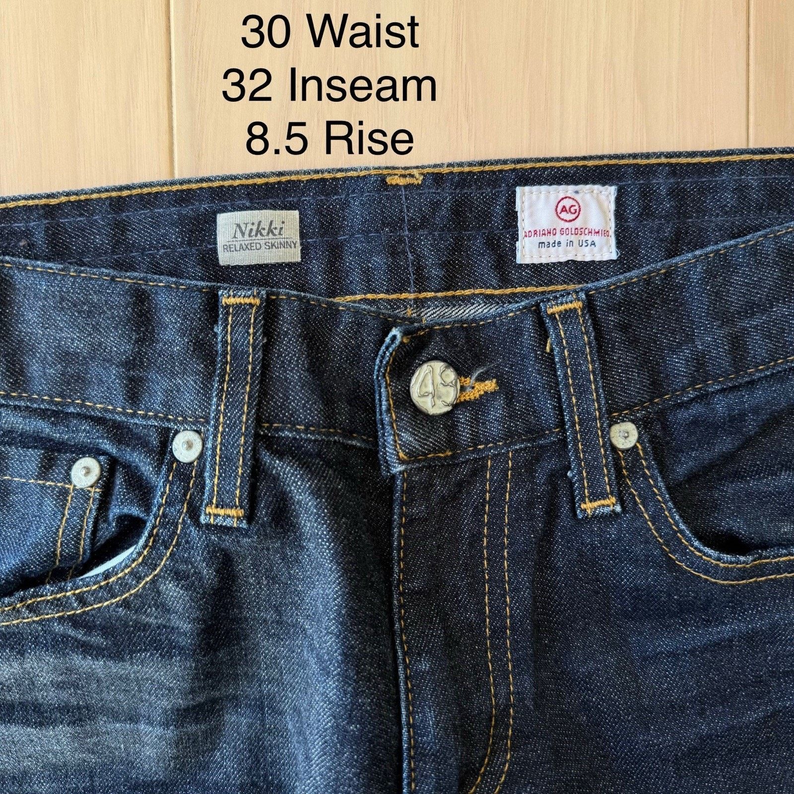 AG Adriano Goldschmied Adriano Goldschmied Selvedge Jeans Women's 30 Blue Dark Wash Size 30" / US 8 / IT 44 - 5 Thumbnail