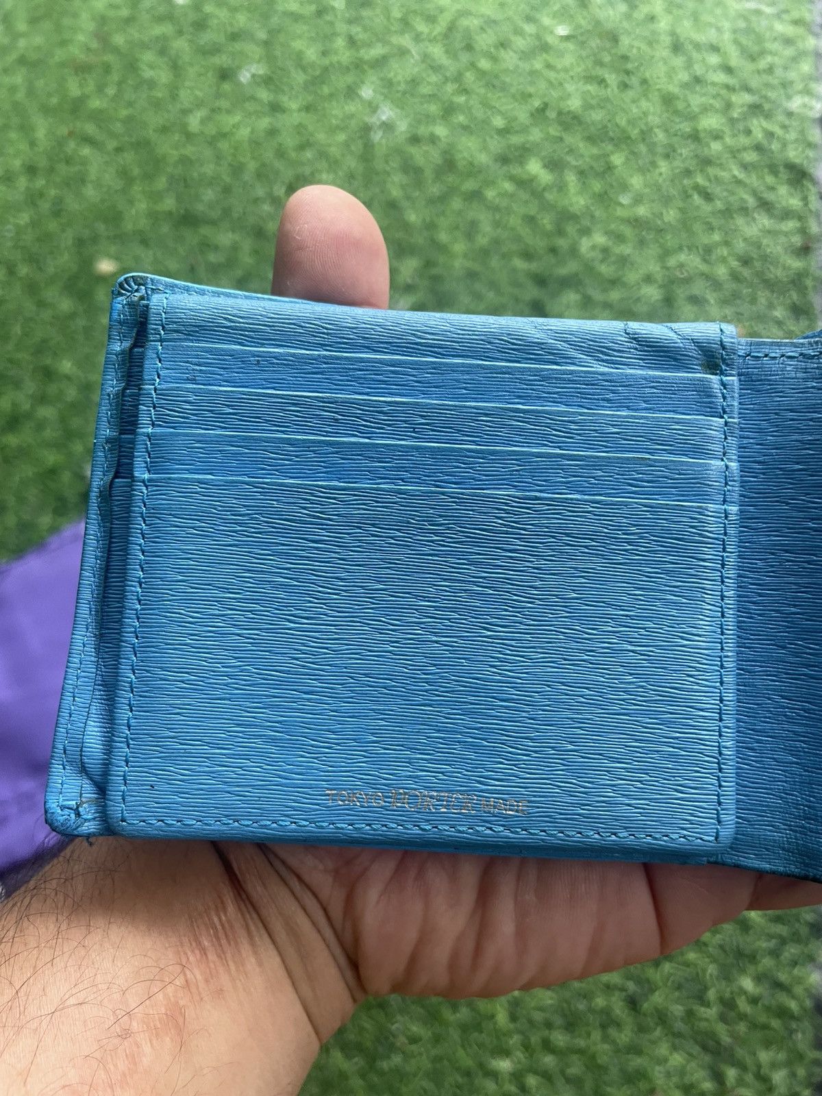 Porter Authentic Porter Yoshida & Co. Leather Wallet – Blue Size ONE SIZE - 4 Thumbnail